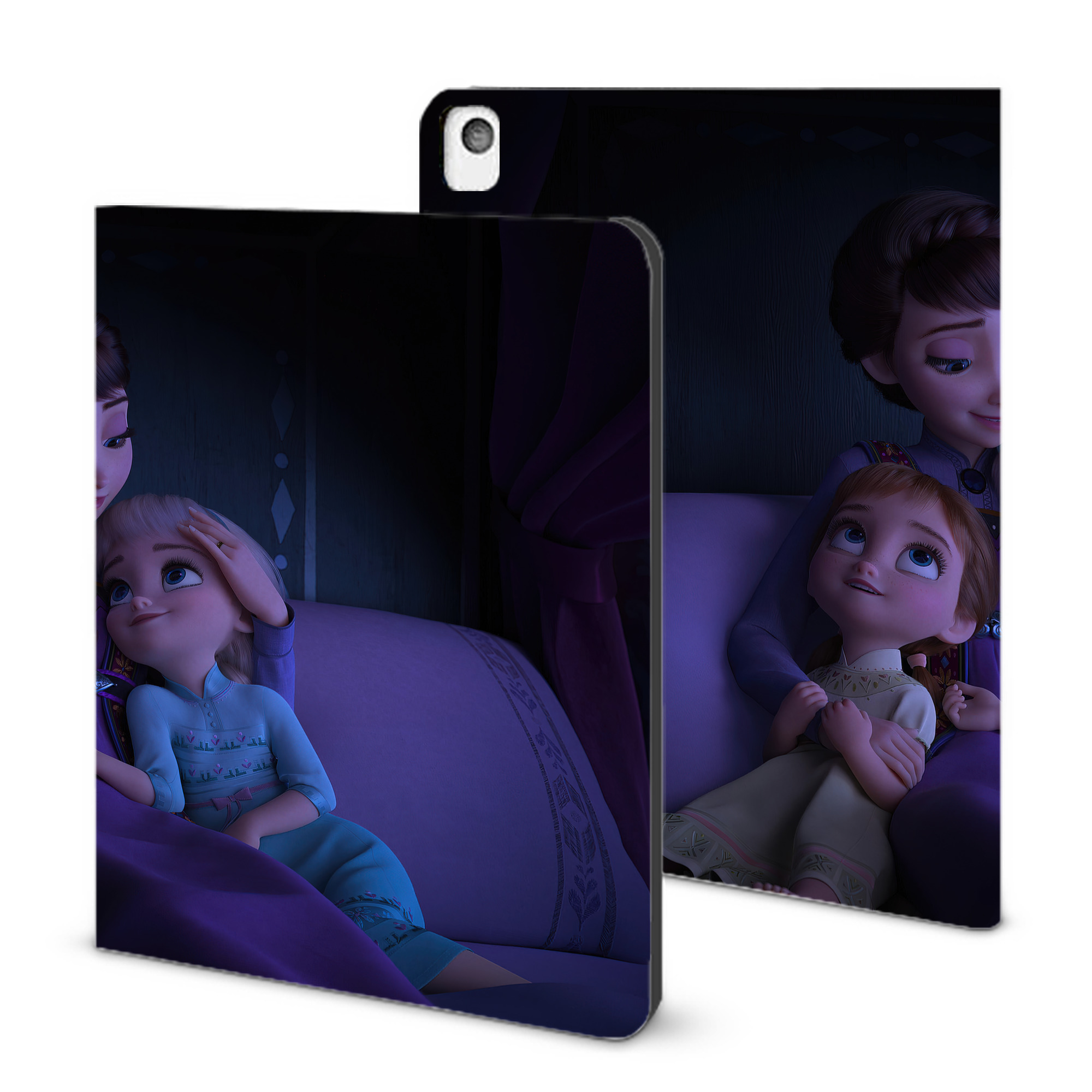 （画像用） アナと雪の女王 アンナ エルサ Frozen Anna Elsa IPadケース ペンホルダー付き ブックスタイルデザイン